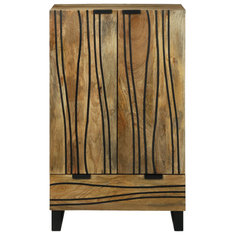 vidaXL Hoogbord 60x33,5x100 cm Massief Mango Hout afbeelding3 - 1