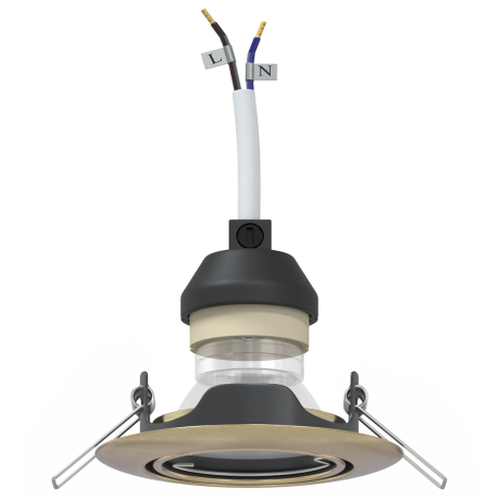 vidaXL Ingebouwde Spotlights 24 stuks Rond GU10 Messing Ø90 mm Staal afbeelding3 - 1
