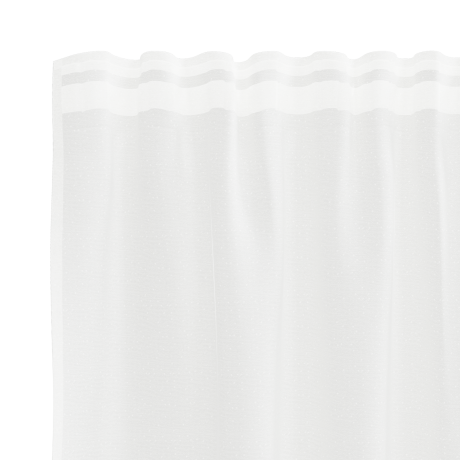 vidaXL Kantgordijn met gordijnen Bloemen Wit 200 x 220 cm Polyester afbeelding3 - 1