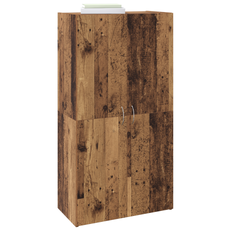 vidaXL Kantoor kast met plank met opslag met de deur Oud hout 60 x 32 x 115 cm Bewerkt hout afbeelding3 - 1