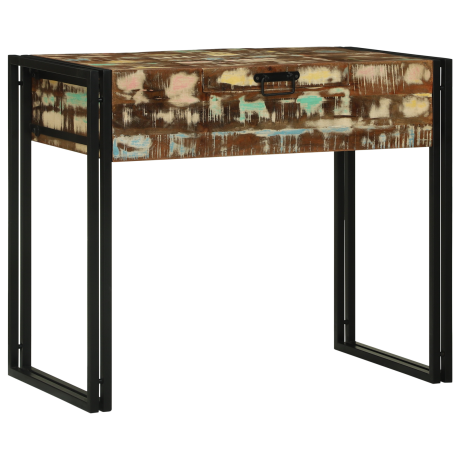vidaXL Kaptafel 90x50x75 cm van Massief Gerecycled Hout afbeelding3 - 1