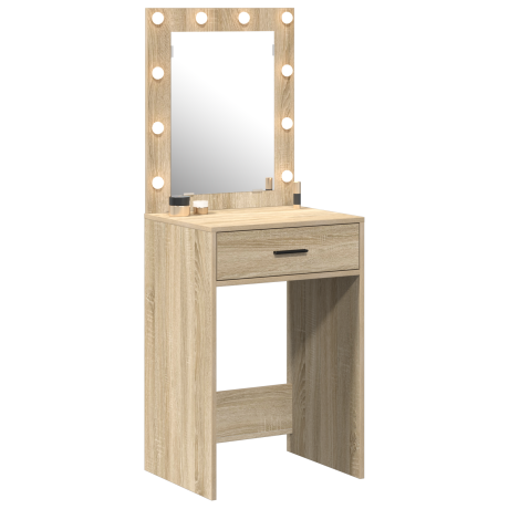 vidaXL Kaptafel met LED-verlichting - Sonoma Eiken 50x41x135 cm afbeelding3 - 1