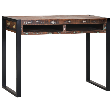 vidaXL Kaptafel met spiegel 100x50x75 cm ruw mangohout meerkleurig afbeelding3 - 1
