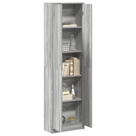 vidaXL Kledingkast Grijs Sonoma 55 x 25 x 189 cm Bewerkt hout afbeelding3 - 1