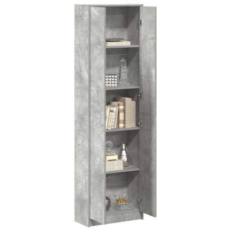 vidaXL Kledingkast Betongrijs 55x25x189 cm Gelaagd Hout afbeelding3 - 1