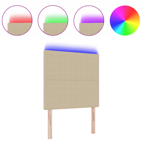 vidaXL LED Hoofdbordlamp Groen Grijs - 100 cm Corduroy Stof afbeelding3 - 1