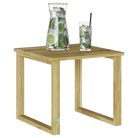 vidaXL Tafel Naturel 40 x 40 x 36 cm Geïmpregneerd grenenhout afbeelding3 - 1