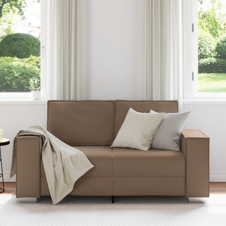 vidaXL Loveseat 120 cm kunstleer cappuccinokleurig afbeelding3 - 1