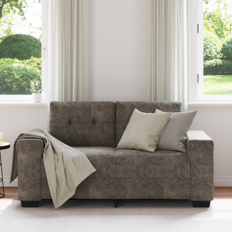 vidaXL Loveseat 120 cm kunstleer donkergrijs afbeelding3 - 1