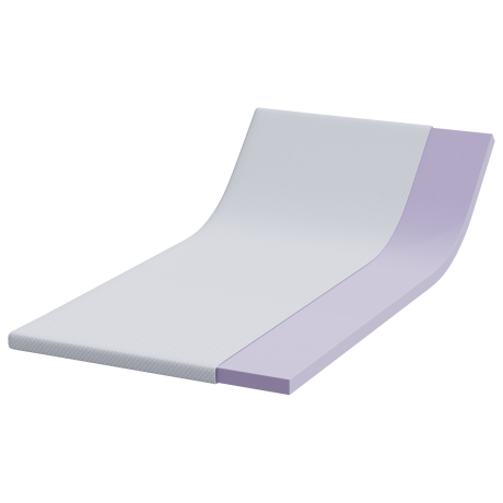 vidaXL Matraspads Wit 100 x 200 cm 100% polyester jacquard stof afbeelding3 - 1