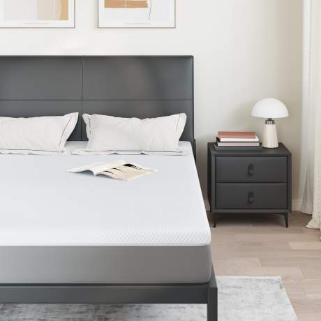 vidaXL Matraspads Wit 140 x 190 cm 100% polyester jacquard stof afbeelding3 - 1