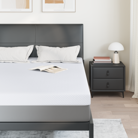 vidaXL Matraspads Wit 140 x 190 cm 100% polyester jacquard stof afbeelding3 - 1