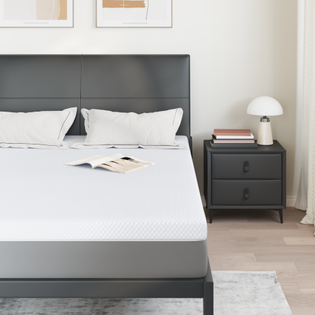 vidaXL Matraspads Wit 140 x 190 cm 100% polyester jacquard stof afbeelding3 - 1