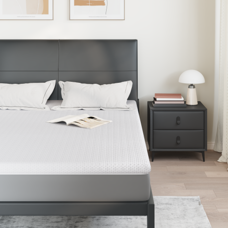 vidaXL Matraspads Wit 140 x 200 cm 100% polyester jacquard stof afbeelding3 - 1
