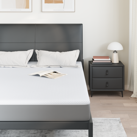 vidaXL Matraspads Wit 140 x 200 cm 100% polyester jacquard stof afbeelding3 - 1