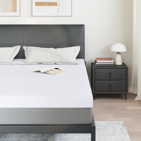 vidaXL Matraspads Wit 180 x 200 cm 100% polyester jacquard stof afbeelding3 - 1
