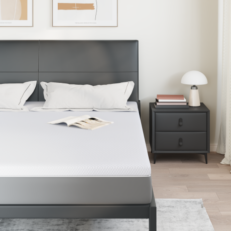 vidaXL Matraspads Wit 180 x 200 cm 100% polyester jacquard stof afbeelding3 - 1