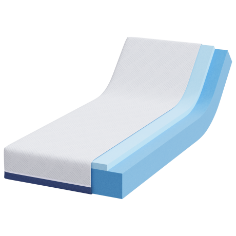 vidaXL Matrassen Wit, Blauw 70 x 200 cm 100% polyester jacquard stof afbeelding3 - 1