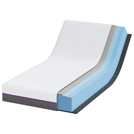 vidaXL Matras Wit en Grijs 80 x 160 cm Jacquard stof afbeelding3 - 1