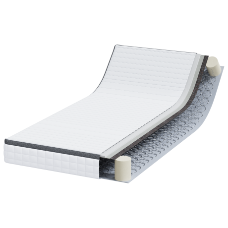 vidaXL Matrassen Wit, Grijs 90 x 190 cm Gebreide stof afbeelding3 - 1