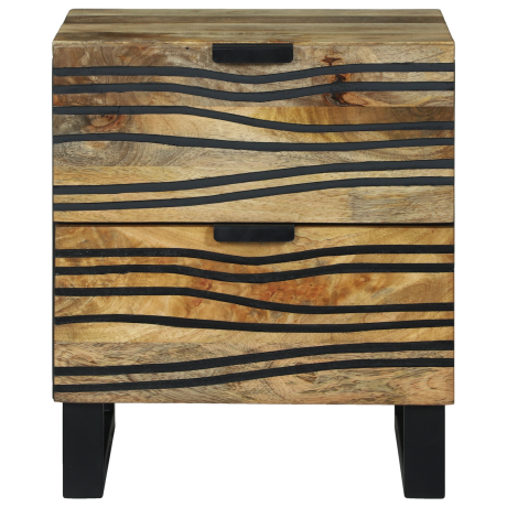 vidaXL Nachtkast 40x33.5x46 cm Massief Mangohout en Samengesteld Hout afbeelding3 - 1