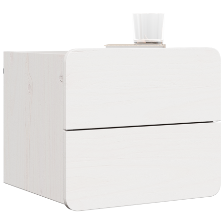 vidaXL Nachtkastje 2 pcs Wit 39 x 34 x 33 cm Massief dennenhout afbeelding3 - 1