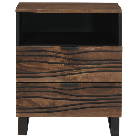 vidaXL Nachtkastje 50x33x60 cm Massief Mango & Engineered Hout afbeelding3 - 1