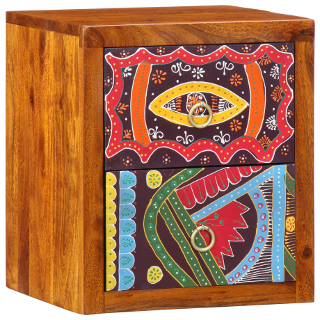 vidaXL Nachtkastjes 2 st 35x30x40 cm massief acaciahout afbeelding3 - 1