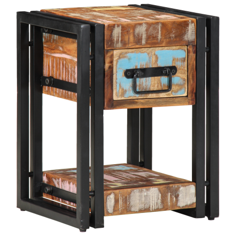 vidaXL Nachtkastjes 2 st 40x40x40 cm massief gerecycled hout afbeelding3 - 1