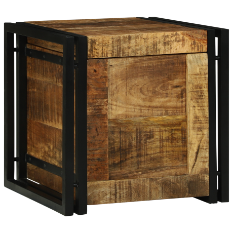 vidaXL Opbergdoos 40x40x40 cm Massief Ruw Mango Hout afbeelding3 - 1
