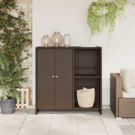 vidaXL Opbergkast 100x36x102 cm rattan bruin afbeelding3 - 1