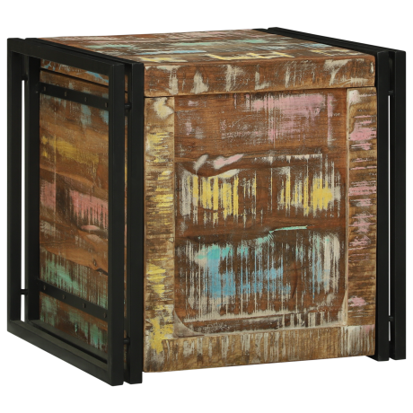 vidaXL Opbergkisten met opslag 50 x 50 x 50 cm Massief gerecycled hout afbeelding3 - 1
