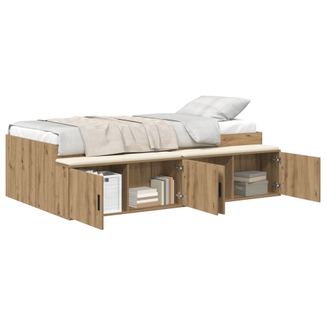 vidaXL Opslagbed Artisan Eiken 90x190 cm afbeelding3 - 1