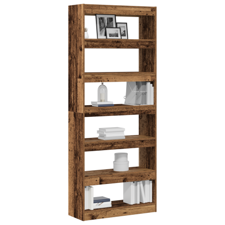 vidaXL Oude Houten Boekenplank Oude Hout Bewerkt Hout 80 x 30 x 198 cm afbeelding3 - 1