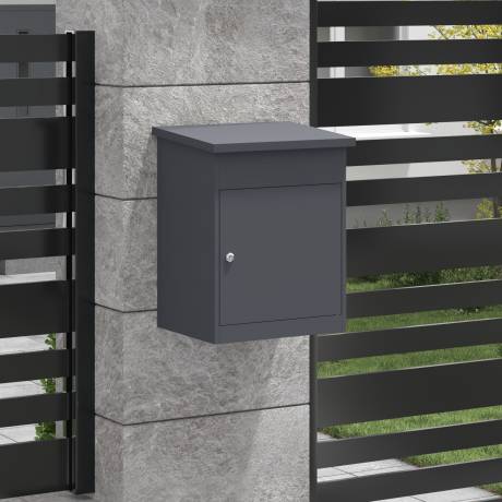 vidaXL Pakket inwerp box Antraciet 44 x 35 x 59 cm Staal afbeelding3 - 1