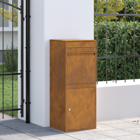 vidaXL Pakket inwerp box Roestig 41 x 38 x 103 cm Cortenstaal afbeelding3 - 1
