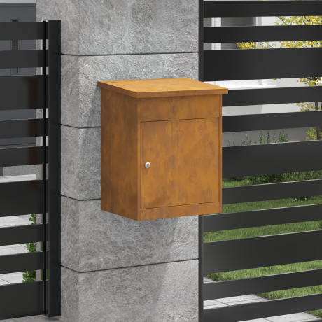 vidaXL Pakket inwerp box Roestig 44 x 35 x 59 cm Cortenstaal afbeelding3 - 1