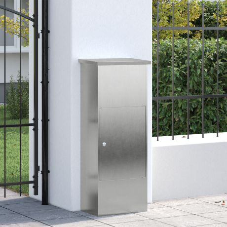 vidaXL Pakket inwerp box Zwart 44.5 x 29 x 110.5 cm Roestvrij staal afbeelding3 - 1