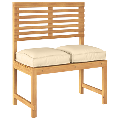 vidaXL Palletkussens 2 st zitting 40x40x8 cm oxford stof beige afbeelding3 - 1