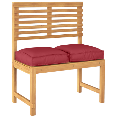 vidaXL Palletkussens 2 st zitting 40x40x8 cm oxford stof wijnrood afbeelding3 - 1