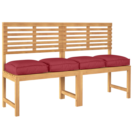 vidaXL Palletkussens 4 st zitting 40x40x8 cm oxford stof wijnrood afbeelding3 - 1