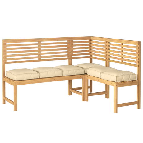 vidaXL Palletkussens 6 st zitting 40x40x8 cm oxford stof beige afbeelding3 - 1