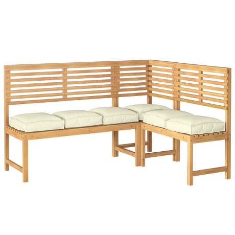 vidaXL Palletkussens 6 stuks Crème 40x40x8 cm Oxford stof afbeelding3 - 1