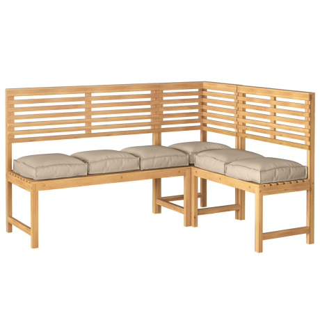 vidaXL Palletkussens voor Zitplaatsen 6 st Taupe 40x40x8 cm Oxford Stof afbeelding3 - 1