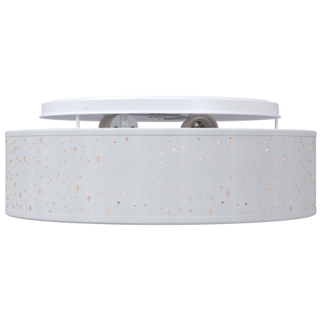 vidaXL Plafondlamp met sterrenlampscherm Ø 38 cm E27 stof grijs afbeelding3 - 1