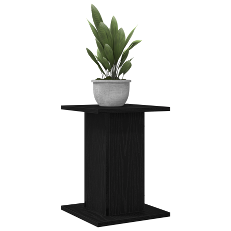 vidaXL Plantenstandaards 2 st 30x30x40 cm bewerkt hout zwart eiken afbeelding3 - 1
