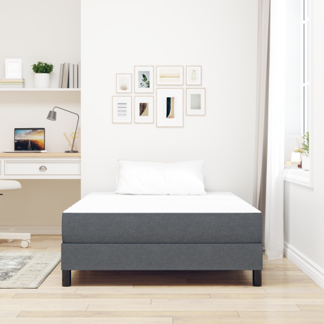vidaXL Pocketveringmatras medium 120x200x20 cm stof donkergrijs afbeelding3 - 1