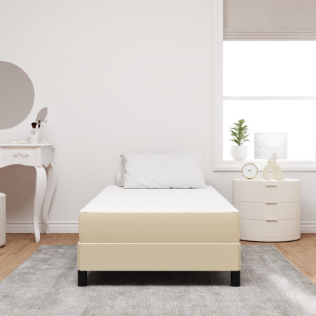 vidaXL Pocketveringmatras medium 90x190x20 cm stof lichtgroen grijs afbeelding3 - 1
