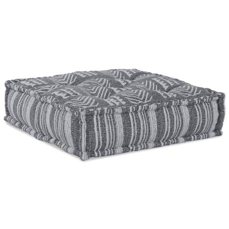 vidaXL Poef modulair 70x70x54 cm stof grijs afbeelding3 - 1
