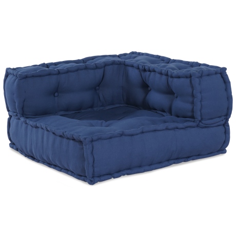 vidaXL Poef modulair 70x70x54 cm stof indigo afbeelding3 - 1